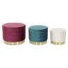 Poggiapiedi DKD Home Decor Multicolore Legno MDF Velluto 60 x 60 x 45 cm