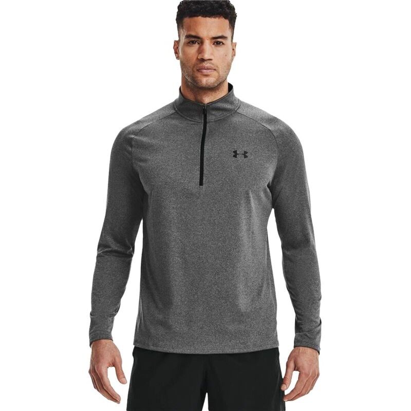 Maglia a Maniche Lunghe Uomo Under Armour Tech™ ½ Zip Grigio scuro Maglia a Maniche Lunghe Uomo Under Armour Tech™ ½ Zip Grigio scuro