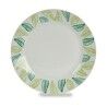 Piatto da Dolce Fogli Bianco Verde Ø 19 cm Porcellana (10 Unità)