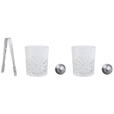 Set whisky Home ESPRIT Naturale Bambù Cristallo