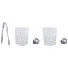 Set whisky Home ESPRIT Naturale Bambù Cristallo