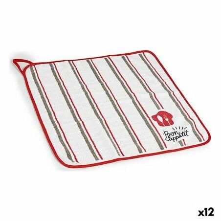 Panno da Cucina Kinvara 1220 Bianco Rosso 50 x 0,3 x 50 cm (12 Unità)