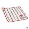Panno da Cucina Kinvara 1220 Bianco Rosso 50 x 0,3 x 50 cm (12 Unità)