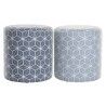 Poggiapiedi DKD Home Decor 31 x 31 x 33 cm Azzurro Blu cielo Pino Geometrico Mediterraneo (2 Unità)
