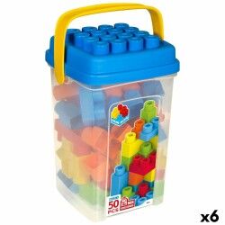 Set di Costruzioni Color Block Basic Secchio 50 Pezzi (6 Unità)