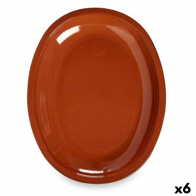 Pirofila da Forno Argilla cotta 6 Unità 24,5 x 3 x 30,5 cm Pirofila da Forno Argilla cotta 6 Unità 24,5 x 3 x 30,5 cm