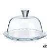 Porta torta Pasabahce Petite Patisserie Trasparente Vetro 26,4 x 15,5 x 26,4 cm Onde (2 Unità)