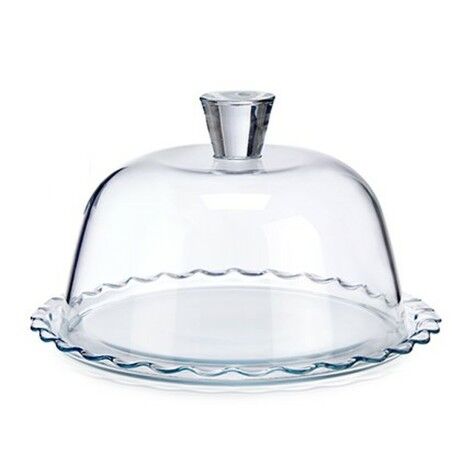 Porta torta Pasabahce Petite Patisserie Trasparente Vetro 26,4 x 15,5 x 26,4 cm Onde (2 Unità)