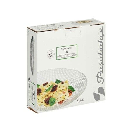 Set di piatti Pasabahce Generation Trasparente Vetro 23 x 7 x 23 cm (4 Unità)
