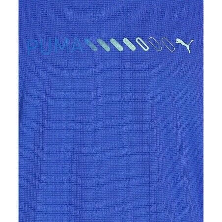 Maglia a Maniche Corte Uomo Puma Run Favorite Logo Azzurro