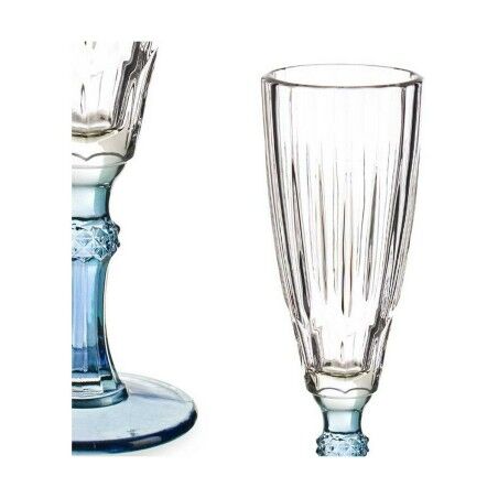 Calice da champagne Vivalto Exotic Azzurro Cristallo 170 ml (6 Unità)