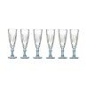 Calice da champagne Vivalto Exotic Azzurro Cristallo 170 ml (6 Unità)