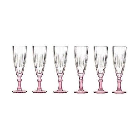 Calice da champagne Vivalto PR05720ST3/BHA6 PINK Rosa Cristallo 170 ml (6 Unità)