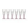 Calice da champagne Vivalto PR05720ST3/BHA6 PINK Rosa Cristallo 170 ml (6 Unità)