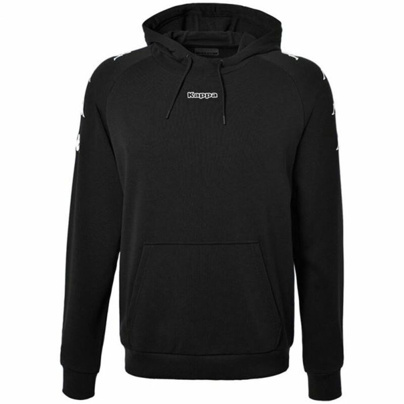 Felpa con Cappuccio Uomo Kappa Kortus Nero Felpa con Cappuccio Uomo Kappa Kortus Nero