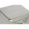 Comodino Home ESPRIT Argentato Metallo Legno MDF 46 x 39 x 63 cm
