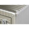 Comodino Home ESPRIT Argentato Metallo Legno MDF 46 x 39 x 63 cm