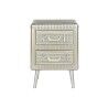 Comodino Home ESPRIT Argentato Metallo Legno MDF 46 x 39 x 63 cm