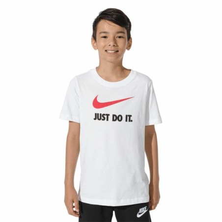Maglia a Maniche Corte per Bambini Nike Sportswear Bianco