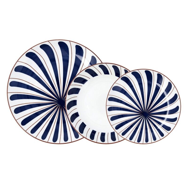 Servizio di Piatti Bidasoa Oceanika Azzurro Ceramica 18 Pezzi Servizio di Piatti Bidasoa Oceanika Azzurro Ceramica 18 Pezzi