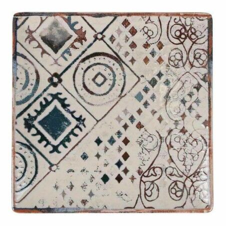 Piatto da Dolce La Mediterránea Grecia Porcellana 18 x 18 x 2 cm (12 Unità)