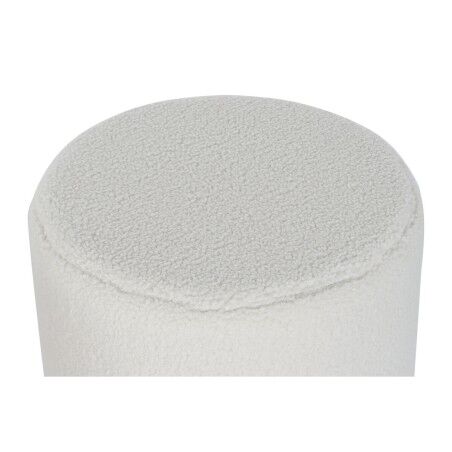 Poggiapiedi DKD Home Decor Bianco Nero Poliestere Legno MDF Scandi 60 x 60 x 45 cm (3 Unità)