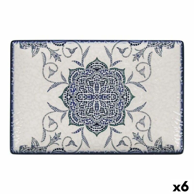 Teglia da Cucina La Mediterránea Rosetta Porcellana Rettangolare 30 x 20 x 2,5 cm (6 Unità) Teglia da Cucina La Mediterránea Rosetta Porcellana Rettangolare 30 x 20 x 2,5 cm (6 Unità)