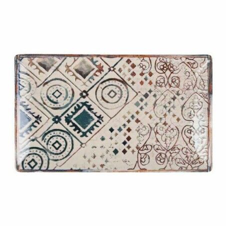Teglia da Cucina La Mediterránea Grecia Porcellana Rettangolare 25,3 x 15 x 1,8 cm (18 Unità)