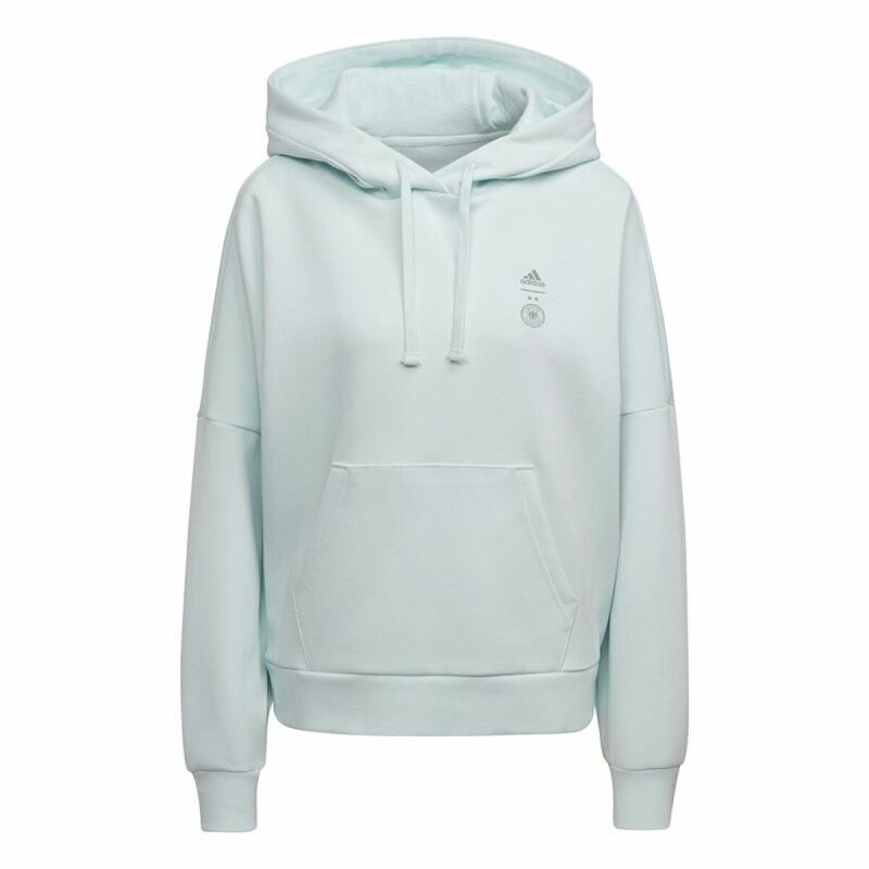 Felpa con Cappuccio Donna Adidas Germany Travel Ciano Felpa con Cappuccio Donna Adidas Germany Travel Ciano