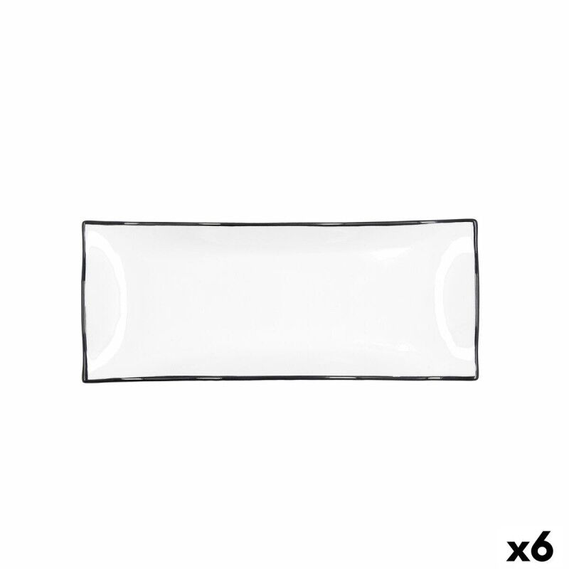 Vassoio per aperitivi Quid Gastro Bianco Ceramica 29,5 x 11 x 3 cm (6 Unità) Vassoio per aperitivi Quid Gastro Bianco Ceramica 29,5 x 11 x 3 cm (6 Unità)