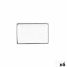 Vassoio per aperitivi Quid Gastro Bianco Nero Ceramica 20 x 13 x 2 cm (6 Unità)