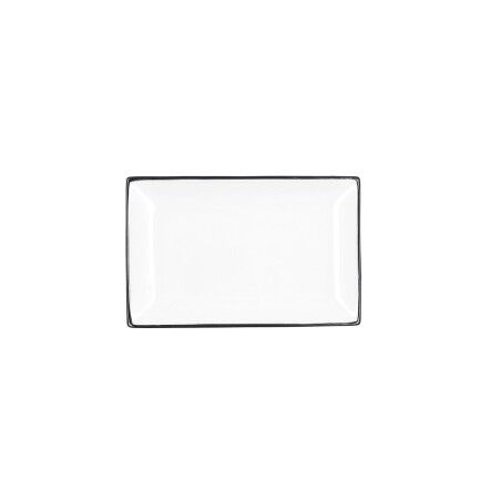 Vassoio per aperitivi Quid Gastro Bianco Nero Ceramica 20 x 13 x 2 cm (6 Unità)