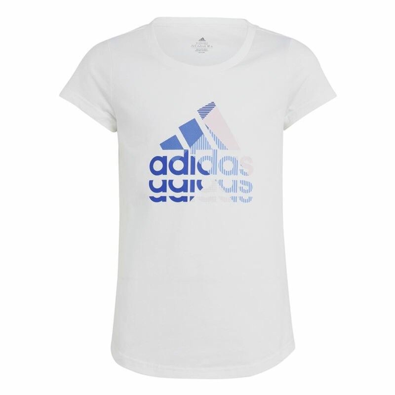 Maglia a Maniche Corte per Bambini Adidas Graphic Bianco Maglia a Maniche Corte per Bambini Adidas Graphic Bianco