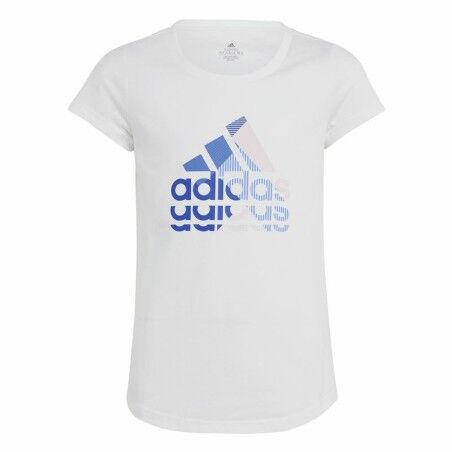 Maglia a Maniche Corte per Bambini Adidas Graphic Bianco