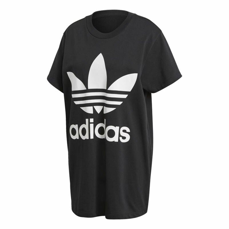Maglia a Maniche Corte Donna Adidas Trefoil Nero Maglia a Maniche Corte Donna Adidas Trefoil Nero