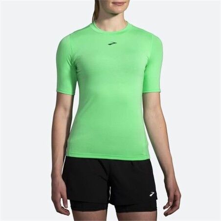 Maglia a Maniche Corte Donna Brooks High Point Verde