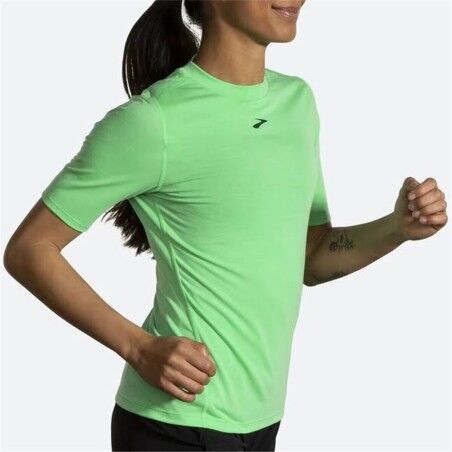Maglia a Maniche Corte Donna Brooks High Point Verde