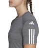 Maglia a Maniche Corte Donna Adidas 3 stripes Essentials Grigio chiaro