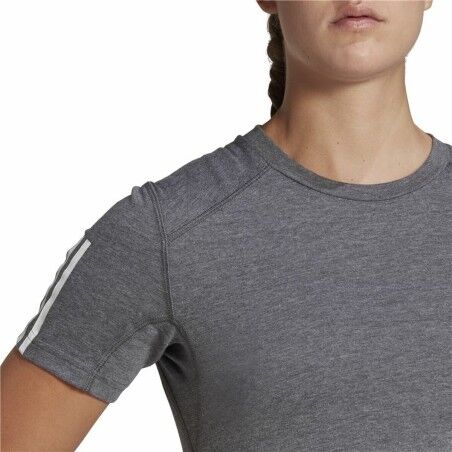 Maglia a Maniche Corte Donna Adidas 3 stripes Essentials Grigio chiaro