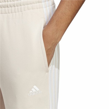 Pantalone Lungo Sportivo Adidas Essentials 3 Stripes Beige Donna