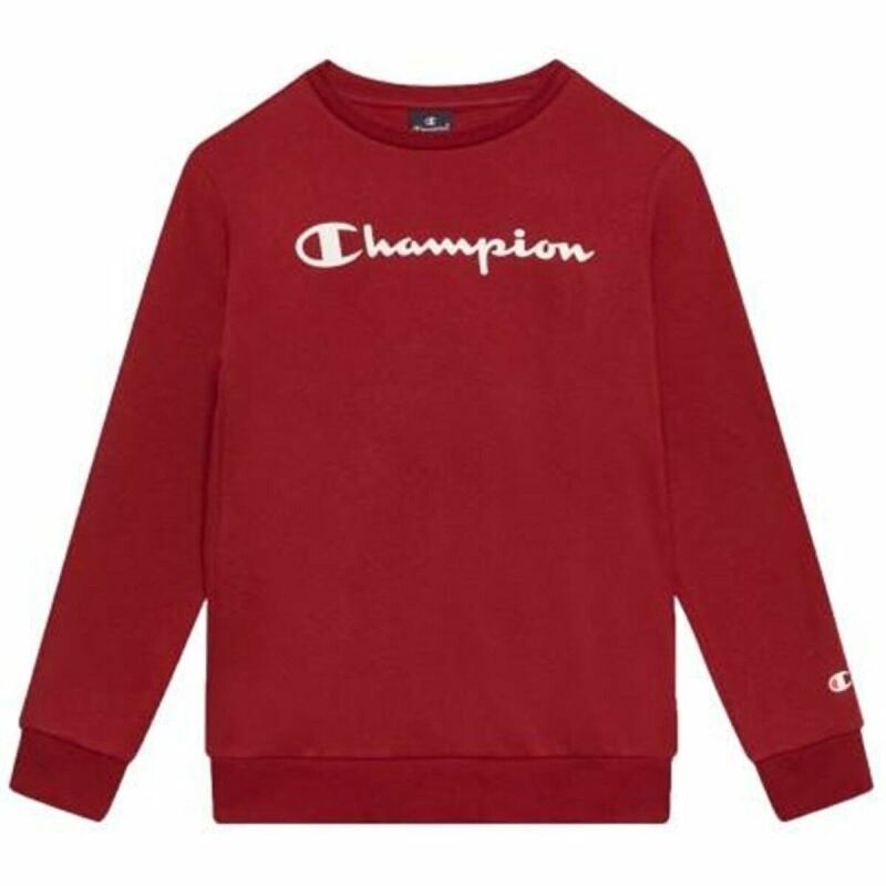 Felpa per Bambini Champion Crewneck Bianco Rosso Felpa per Bambini Champion Crewneck Bianco Rosso