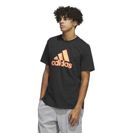 Maglia a Maniche Corte Uomo Adidas Logo Nero (L)