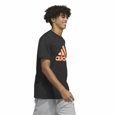 Maglia a Maniche Corte Uomo Adidas Logo Nero (L)