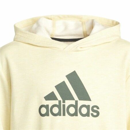 Felpa con Cappuccio Unisex Adidas Future Icons Badge of Sport Giallo