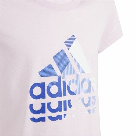 Maglia a Maniche Corte per Bambini Adidas Graphic Rosa