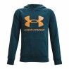 Felpa con Cappuccio Bambino Under Armour Rival Fleece Hoodie Ciano