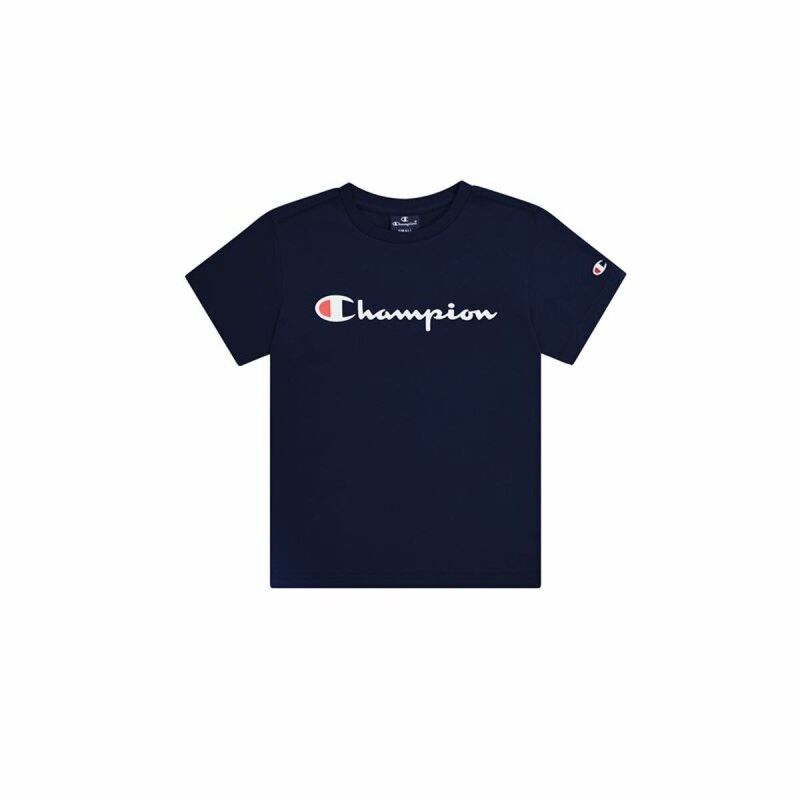 Maglia a Maniche Corte per Bambini Champion Crewneck Azzurro Maglia a Maniche Corte per Bambini Champion Crewneck Azzurro