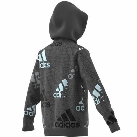 Felpa con Cappuccio Unisex Adidas Performance Grigio scuro
