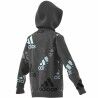 Felpa con Cappuccio Unisex Adidas Performance Grigio scuro