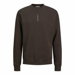 Felpa senza Cappuccio Uomo Jack & Jones Jjmicah Neck Mulch Marrone